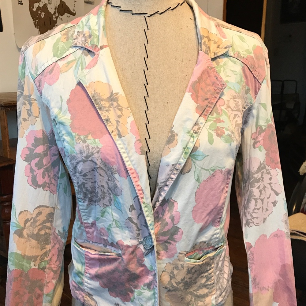 Funky western cropped denim jacket